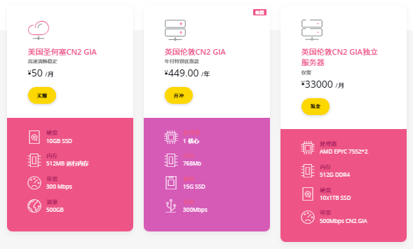 AkkoCloud美国圣何塞CN2 GIA VPS主机年付299元起，500Mbps带宽高性能方案