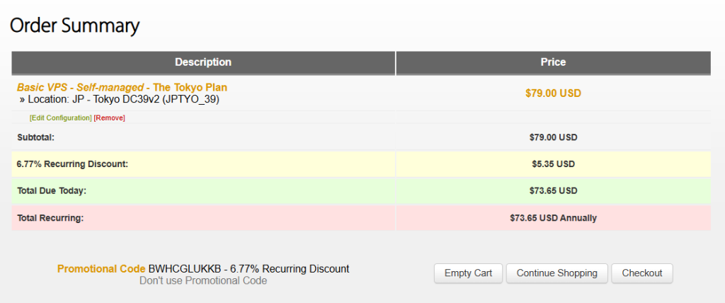 BandwagonHost日本东京VPS上线！500GB@2.5Gbps年付$73.65，直连优化线路，高性价比配置限量开抢！