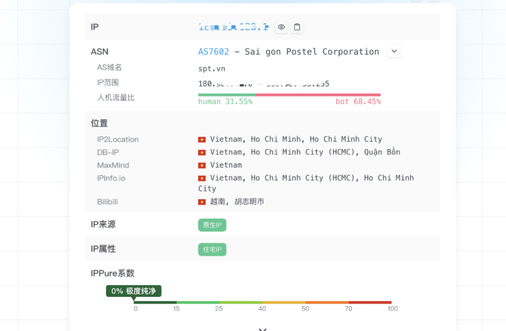 丽萨主机越南双ISP原生住宅IP VPS上线｜西贡邮电SPT小众运营商｜TikTok数据表现优秀，1个IPv4+5个IPv6，48小时退款保证