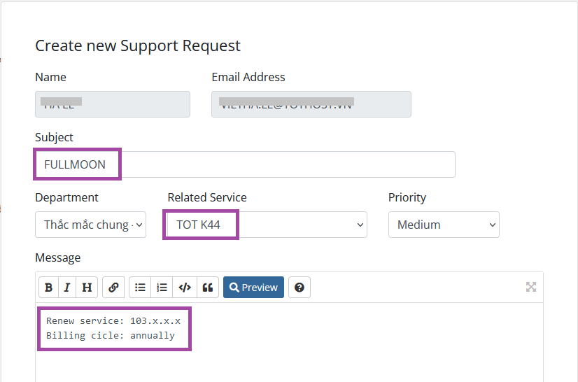 提交个工单,标题是 FULLMOON