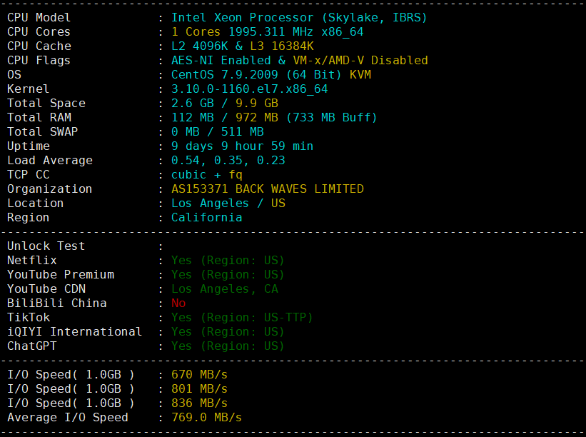 ReCloud美国9929优化线路VPS：1C1G10G SSD，1TB流量@30Mbps带宽，7折年付252元，三网延迟172ms