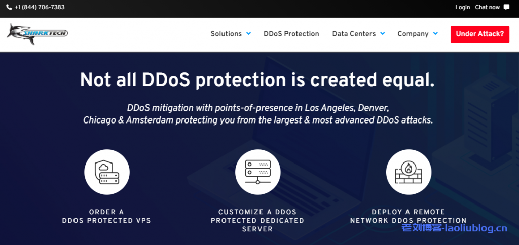 Sharktech高防VPS年付29.7美元起,洛杉矶/拉斯维加斯/芝加哥/丹佛/荷兰机房